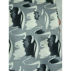 Diamante Couture Collection 100% Silk Handmade Gray Abstract Print Tie